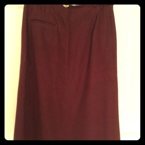 Burgundy wool skirt